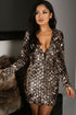 Champagne Sparkle Sequin Mini Club Dress